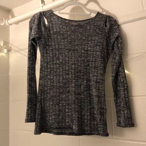 Ribbed cold shoulder Hollister sweater
